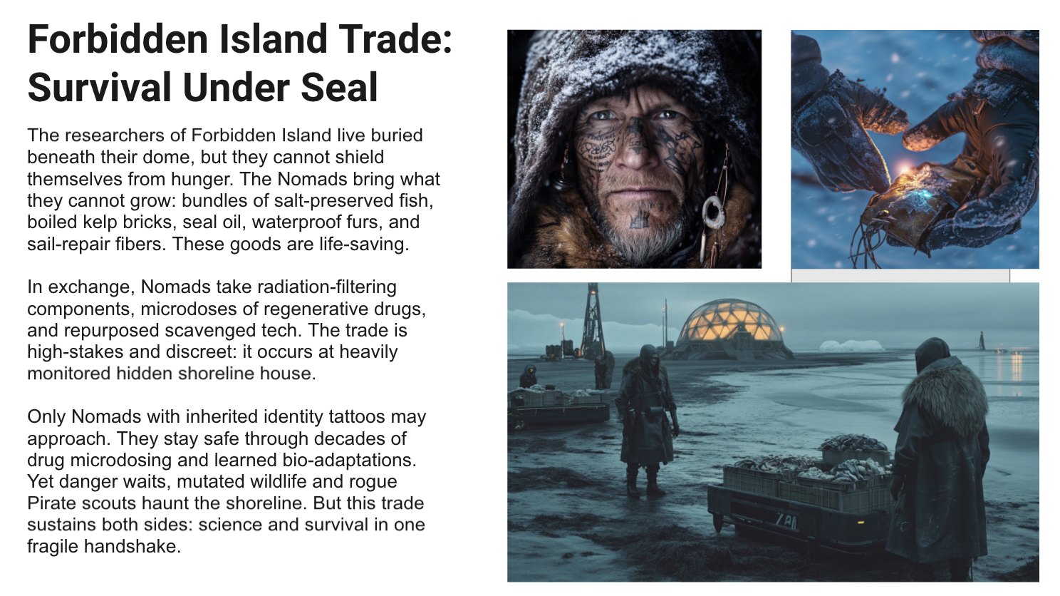 Forbidden Island Trade · Survival Under Seal